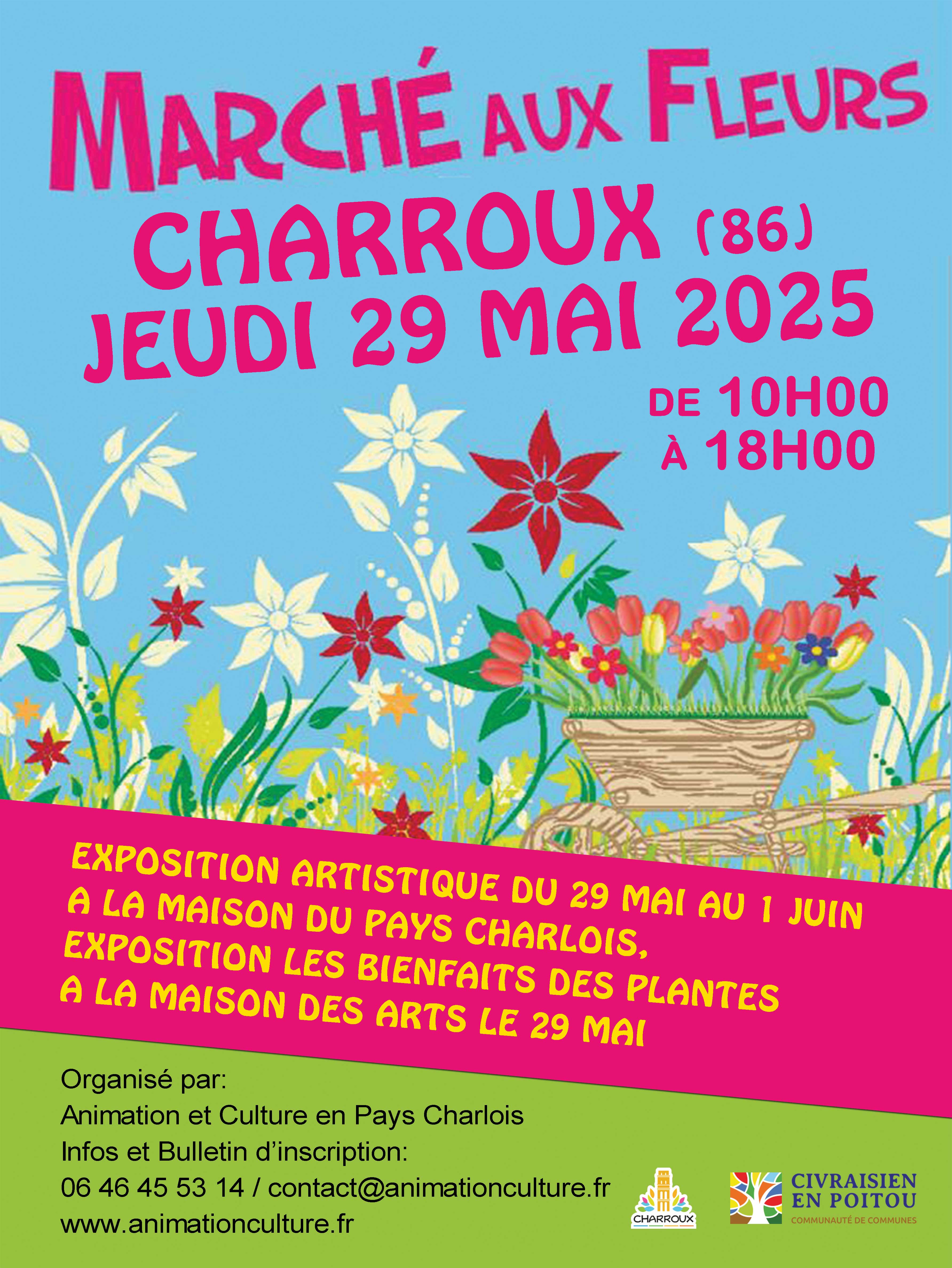 affiche marche fleurs